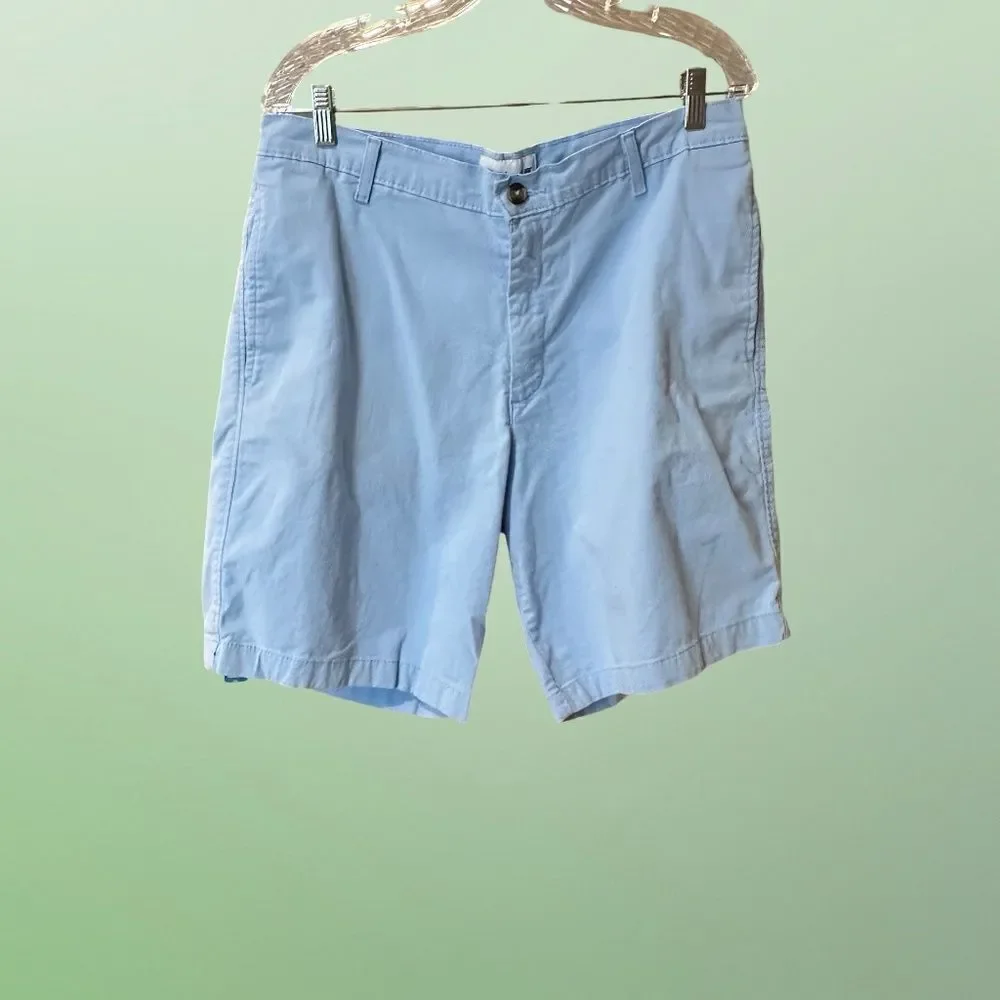 Saddlebred Men's Cotton Chino Walking Shorts Blue Size 36”